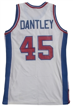 1988-89 Adrian Dantley Game Used Detroit Pistons Home Jersey (MEARS A8)
